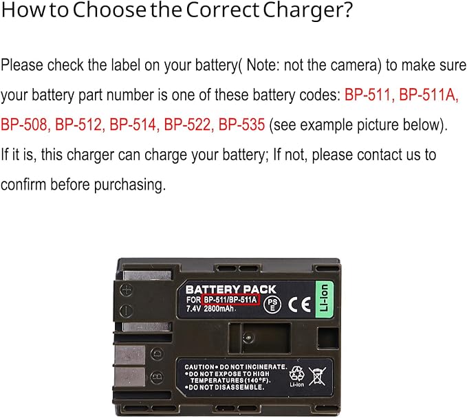 BP-511/511A/508/512/522/535 Battery Charger - Image 2