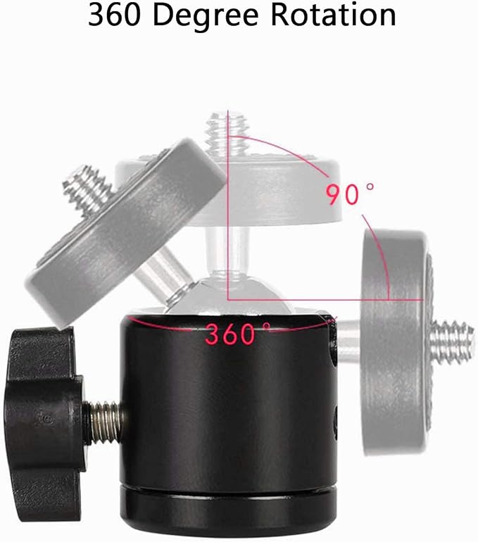 Universal 1/4" Swivel Mini Ball Head Screw Tripod Mount（2 Pack）, EszkozTA360 - Image 3