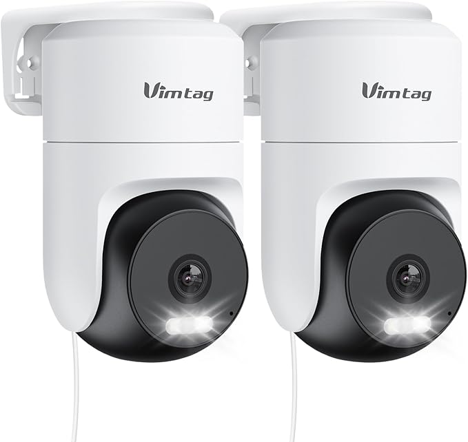 VIMTAG 2.5K 4MP Outdoor Security Camera, Pan/Tilt WiFi Home CCTV Camera by Vimtag