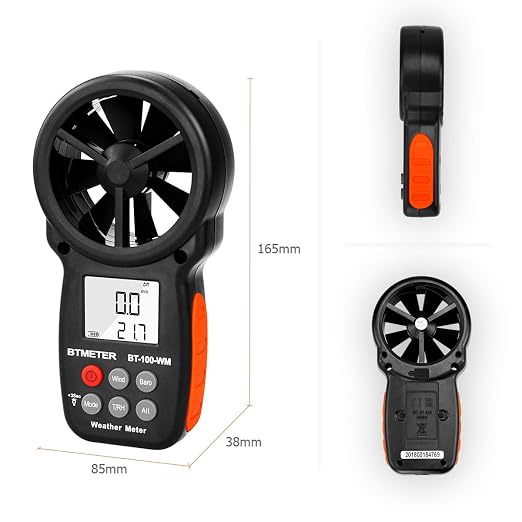 BTMETER Digital Anemometer Barometer Handheld, - Image 5