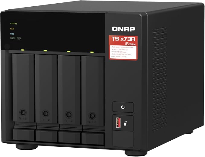 QNAP TS-473A-8G-US 4 Bay High-Speed Desktop NAS by QNAP