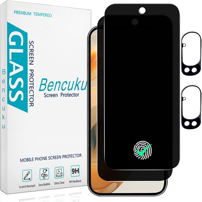 2 Pack Tempered Glass Privacy Screen Protector by Bencuku