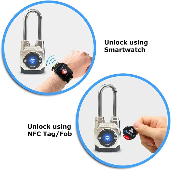 5th GEN Outdoor Smart Padlock – Keyless Bluetooth & NFC Lock, Weatherproof - Image 3