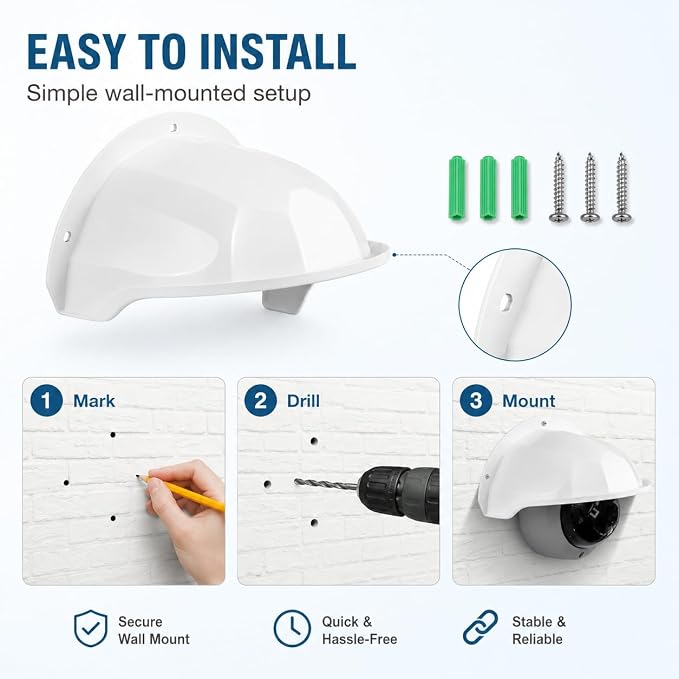HOMSFOU Outdoor Camera Protector Cover Silicone Security Camera Rain Shield - Image 5