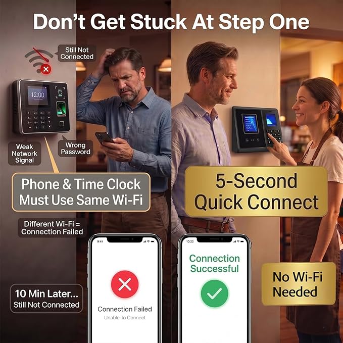 App Control, 5s Fast Connection, Fix Records, Custom Overtime, Lunch & Break - Image 2