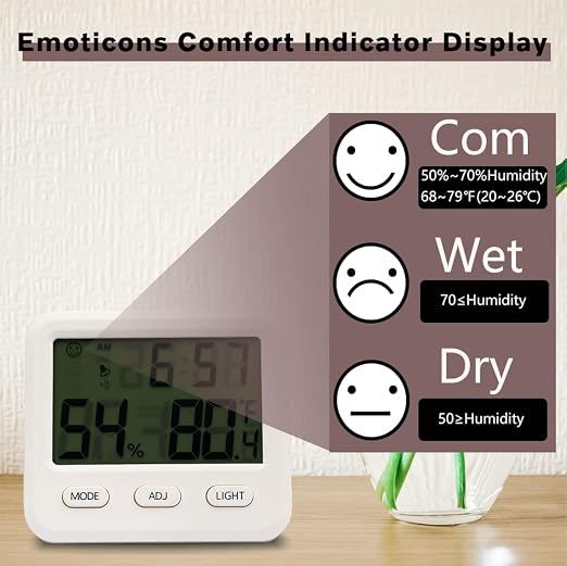 Digital Hygrometer Indoor Thermometer, Temperature Humidity Gauge - Image 2