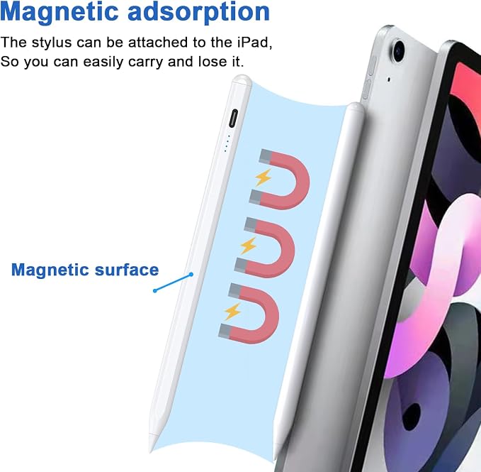 Stylus Pens for Touch Screens Power-Display Tablet Pen POM Tip Magnetic Digital - Image 3