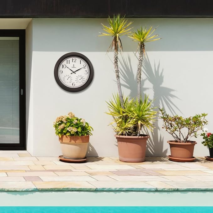 18 inch Outdoor Clocks for Patio Large Waterproof - Image 9