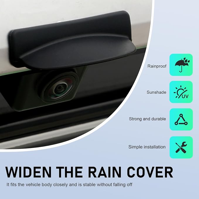 Car Backup Camera Rain Shield, Silicone Rear View Camera Anti-Rain Cover - Image 4