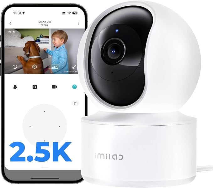IMILAB 2.5K Indoor Camera, Room Camera by IMILAB