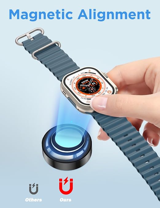 2026 Upgraded for Apple Watch Charger USB Magnetic Fast Charging Cable Portable - Image 2