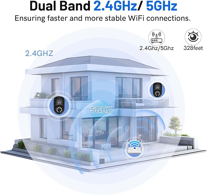 2K Light Bulb Camera Outdoor, 2.4/5GHz Wi-Fi 6 Security Cameras Wireless Outdoor - Image 2