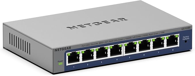 NETGEAR 8-Port Gigabit Ethernet Easy Smart Managed Switch by NETGEAR