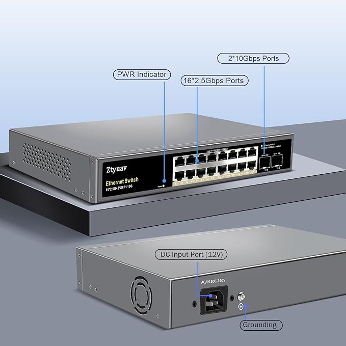 16 Port Unmanaged 2.5G Ethernet Switch - Image 2