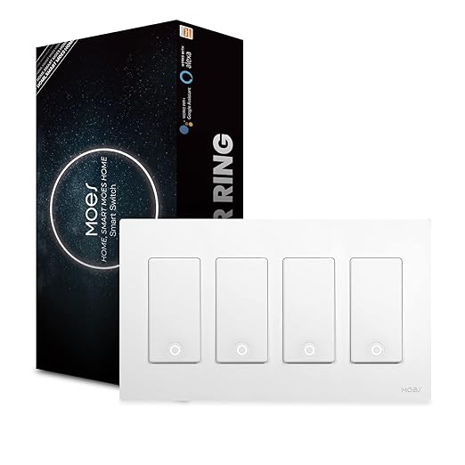 MoesGo 2nd Generation WiFi Smart Light Switch, Smart Wall Switch 2.4GHz WiFi by MoesGo