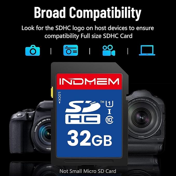32GB SD Card, 2 Pack SDHC Memory Cards UHS-I U1 Class 10 High-Speed Full HD - Image 6