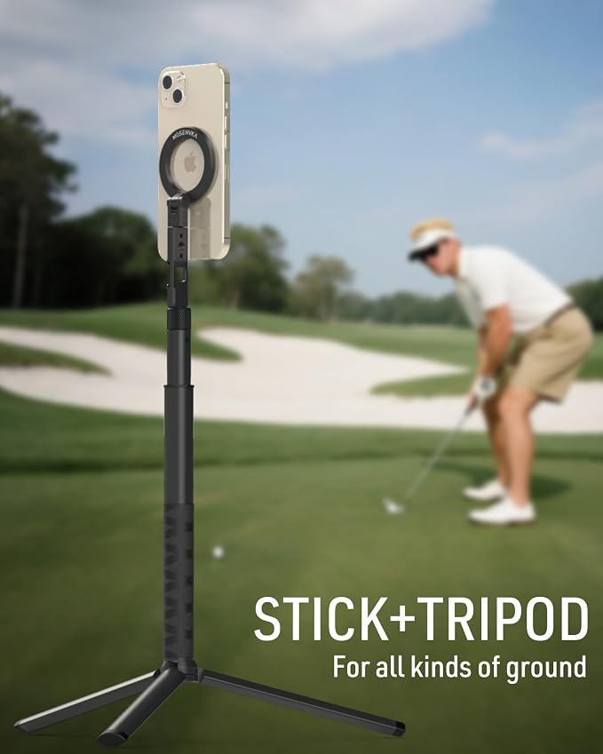 MOSENVKA Golf Tripod & Monopod Magnetic Phone Holder Golf Selfie Stick Tripod - Image 3