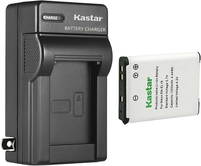 Kastar 1-Pack EN-EL19 Battery and AC Wall Charger Replacement by Kastar
