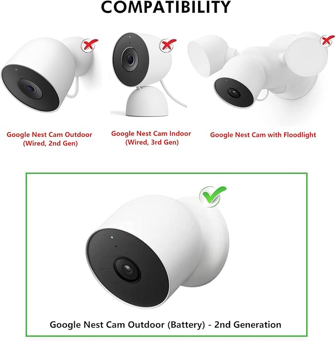 Power Cable with Adapter for Google Nest Cam Outdoor or Indoor, Battery-2nd - Image 2