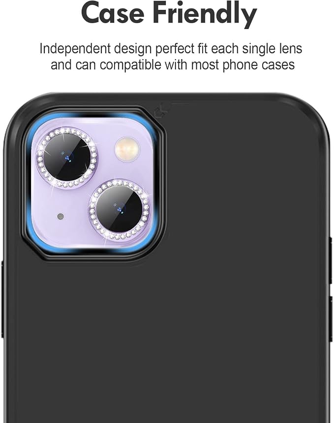 for iPhone 14 / iPhone 14 Plus Camera Lens Protector Bling, 9H Hardness - Image 6