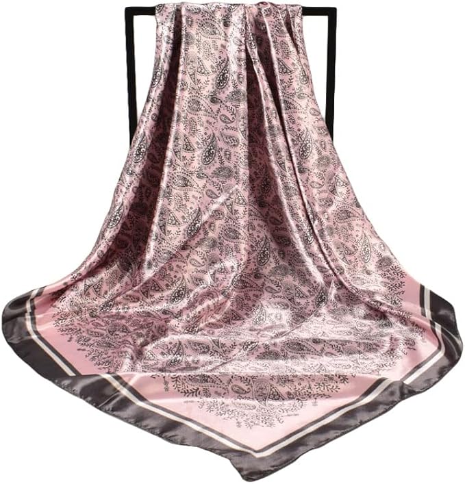 4Pcs Silk Head Scarves for Women Satin Hair Scarf 35”Large Square Bandana Silk - Image 3