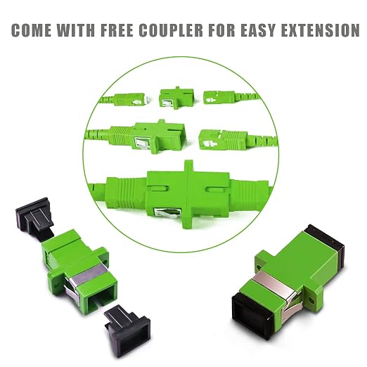10-Pack - 1m SC/APC to SC/APC Fiber Optic Internet Cable, Armored Single Mode - Image 4