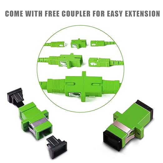 20Pack - 1m SC/APC to SC/APC Fiber Optic Internet Cable, Armored Single Mode - Image 4