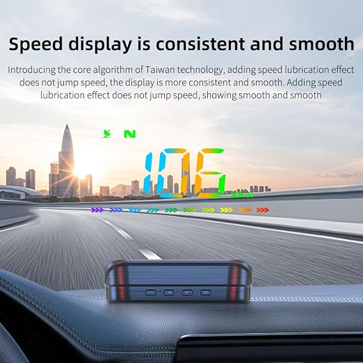 Heads Up Display M23 Color, GPS Digital Speedometer MPH - Image 7