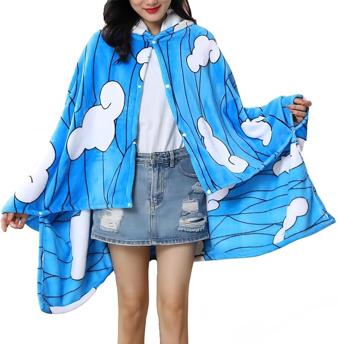Juejuezi Hooded Wearable Blanket Hoodie Throw Blanket Cloak Cosplay Costume by Juejuezi