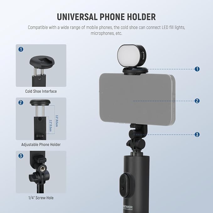 NEEWER Entry Level Version Selfie Stick Tripod - Image 6