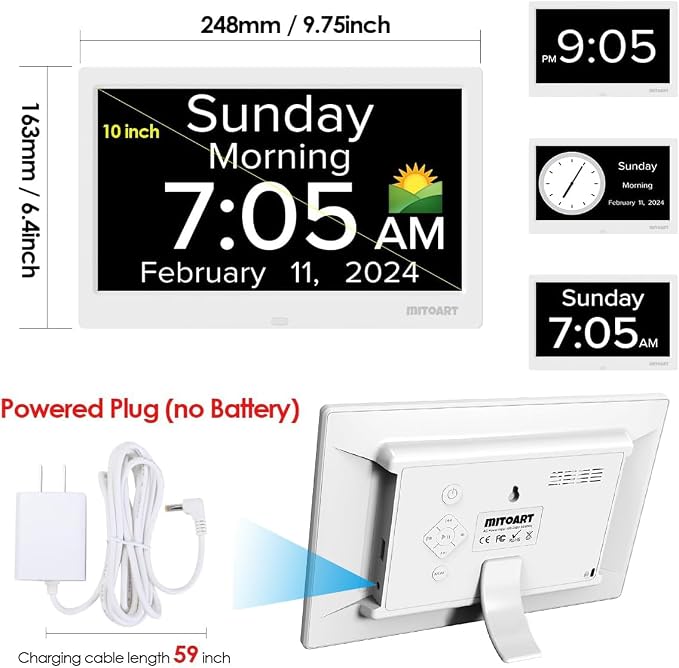 10.1 Inch Digital Alarm Clock - Image 5