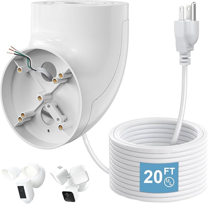 Eave Mount with Power Cable for Ring Floodlight Cam Wired Plus/Pro, Ring by Honeast