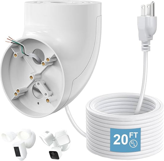 Eave Mount with Power Cable for Ring Floodlight Cam Wired Plus/Pro, Ring by Honeast