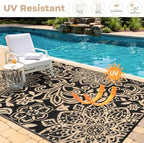 Findosom Waterproof Outdoor Rug 6' x 9' - Image 3