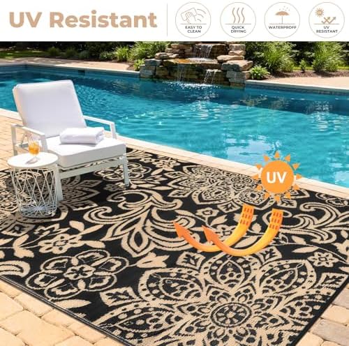 Findosom Waterproof Outdoor Rug 6' x 9' - Image 3