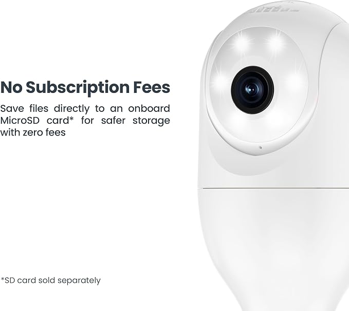 Feit Electric Smart Security Camera Bulb, 2K QHD Resolution, 2-Way Audio - Image 12