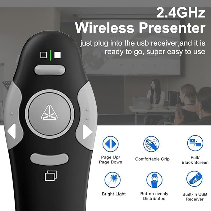 VOVIGGOL USB/Type-C 2 in 1 Presentation Clicker - Image 2