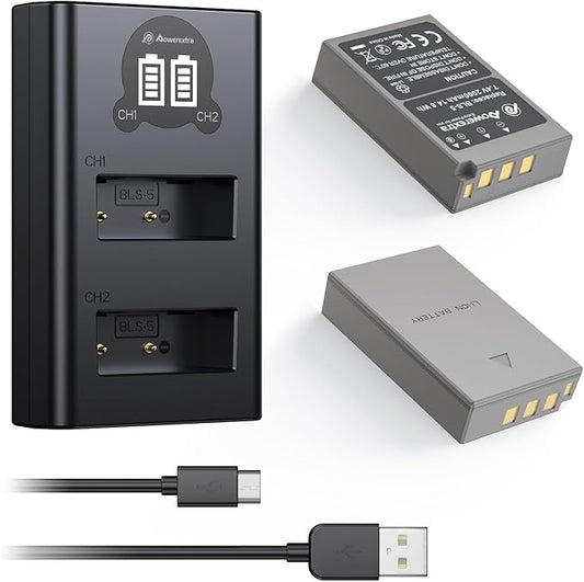 BLS-50 Battery and Dual USB Charger by Unknown