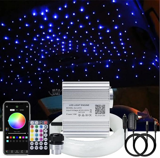 AKEPO Car Home Use APP+Twinkle+Music Fiber Optic Lights kit by AKEPO