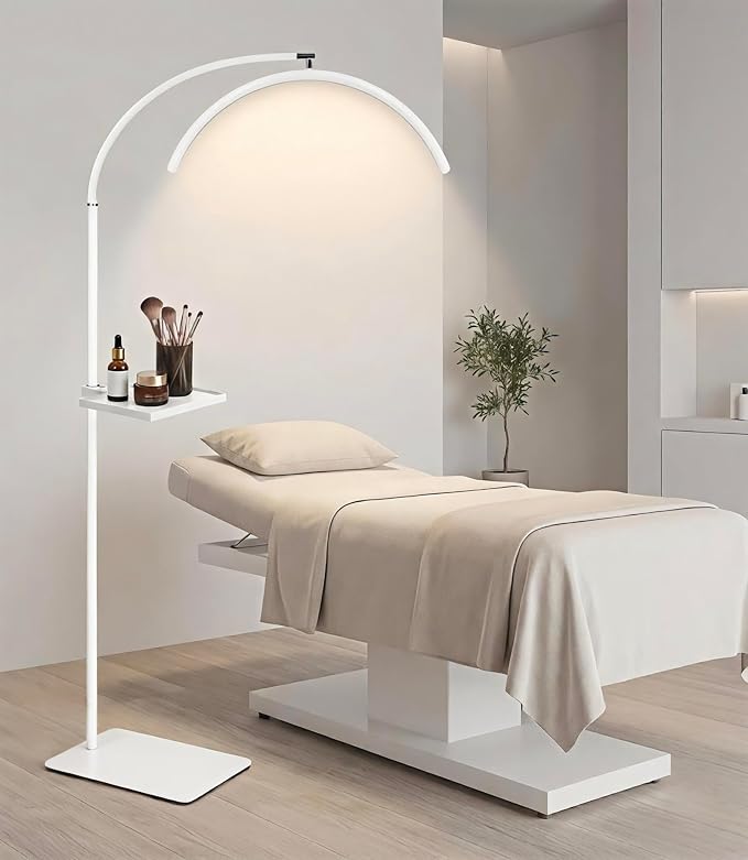 Half Moon LED Floor Light with Tool Tray by ZEKAHOV
