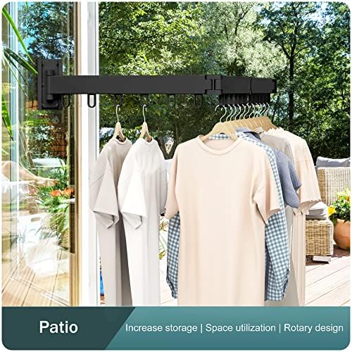 LIENAHU Clothes Drying Rack, Laundry Drying Rack, Clothes Rack Wall Mount - Image 6