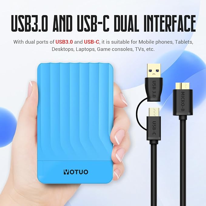 YOTUO 750GB Portable External Hard Drive Storage Expansion Mobile HDD USB 3.0 - Image 6