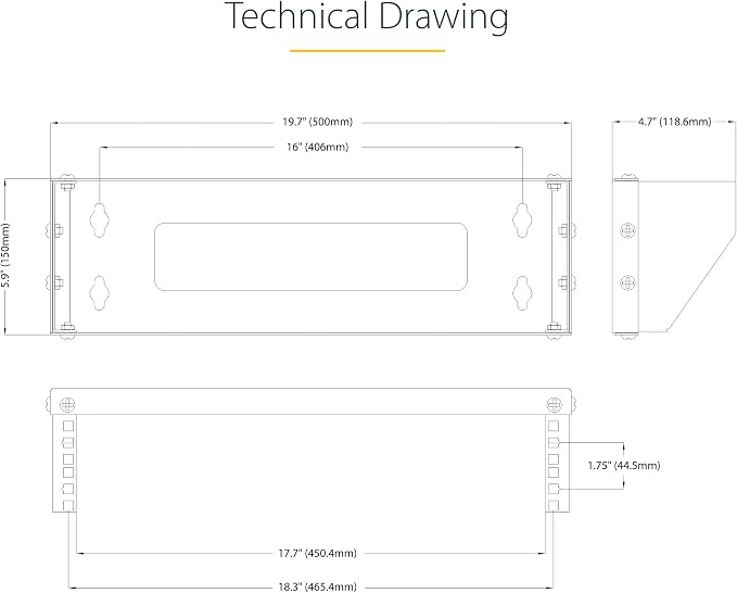StarTech.com 1U Vertical Wall-Mount Bracket - Image 7