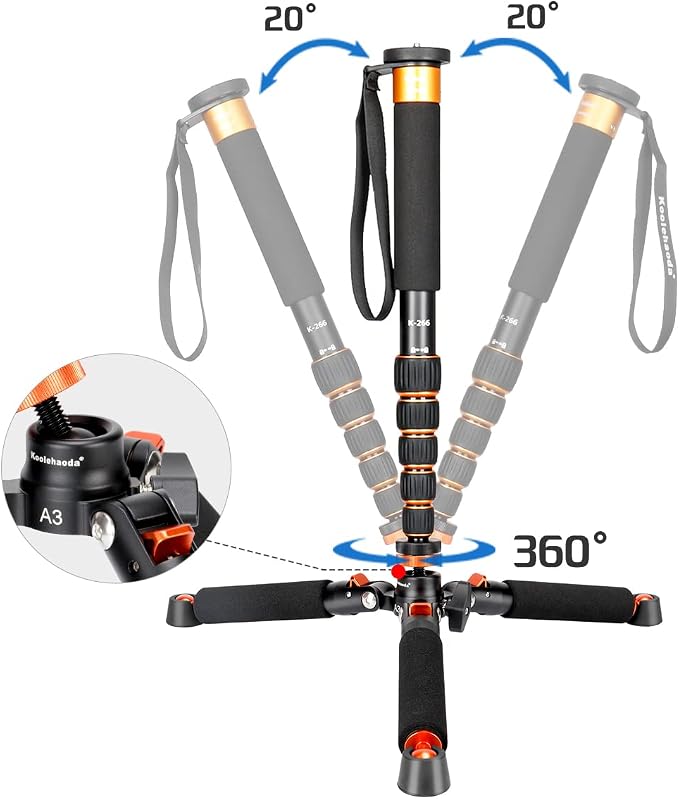 Koolehaoda 69" Aluminum Camera Monopod - Image 2
