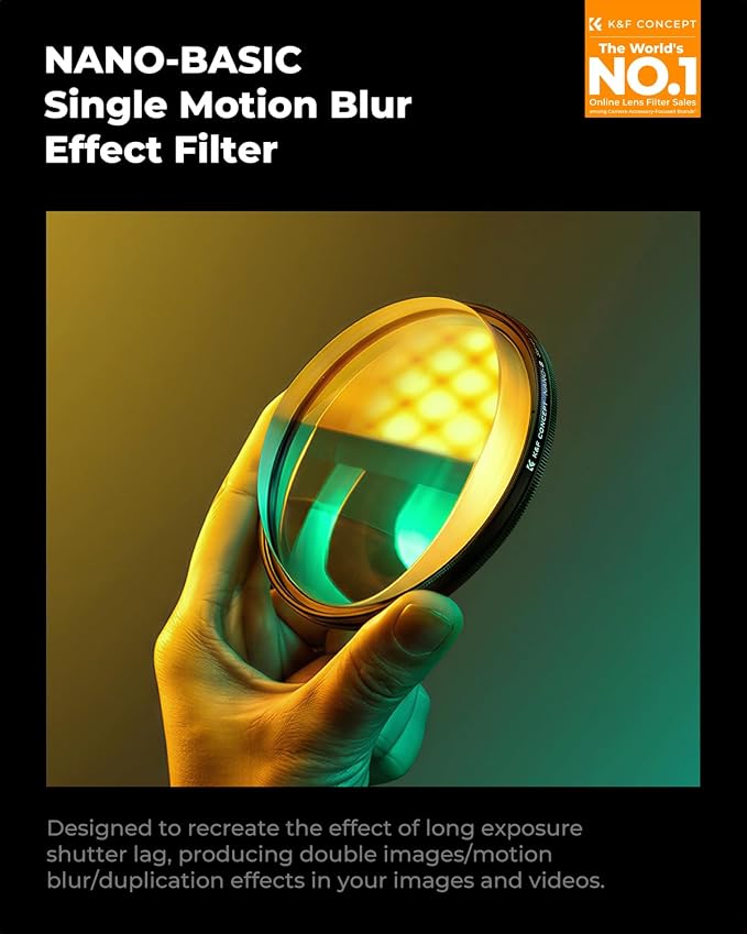 K&F CONCEPT 77mm Unilateral Blur Ghost Motion Filter Super Speed Effects - Image 2