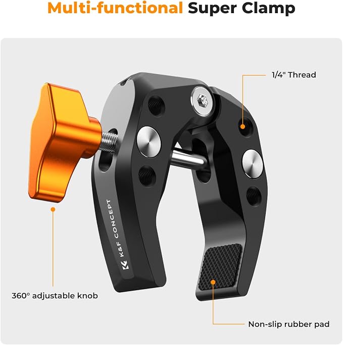 K&F CONCEPT Camera Mount Clamp, Super Crab Clamp - Image 2