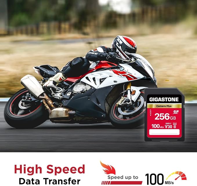 GIGASTONE 256GB SD Card, Camera Plus, UHS-I V30 U3 SDXC Memory Card High Speed - Image 3