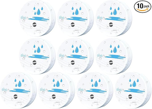 10 Pack Water Leak Detectors for Home, 100dB Waterproof Water Sensor Alarm Leak by Comfytune