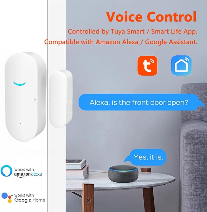 Smart Door Sensor Alarm Wireless, WiFi Door Window Detector - Image 6