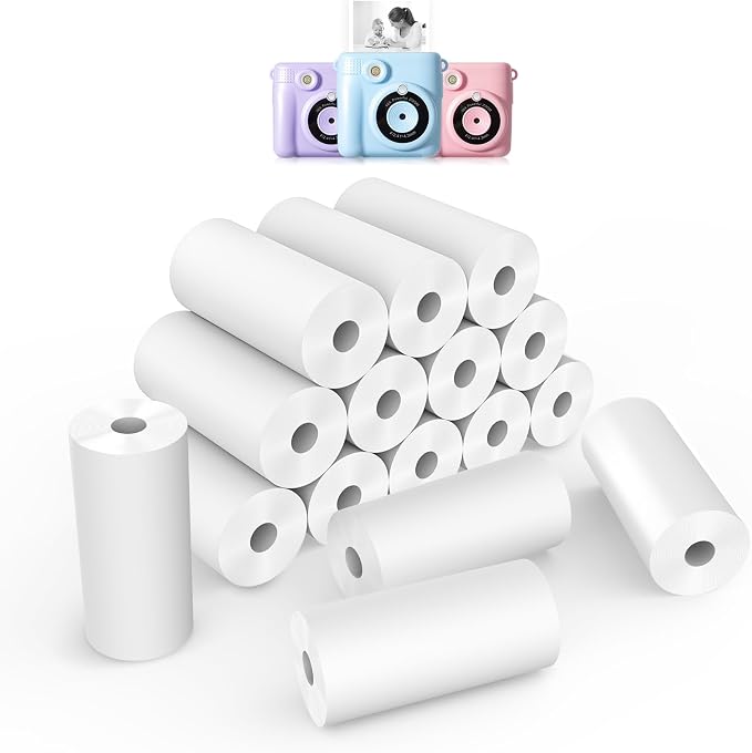 16 Rolls Instant Print Camera for Kids Refill Print Paper by Hikkon